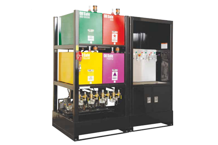 lube storage and handling oil safe work center storage system